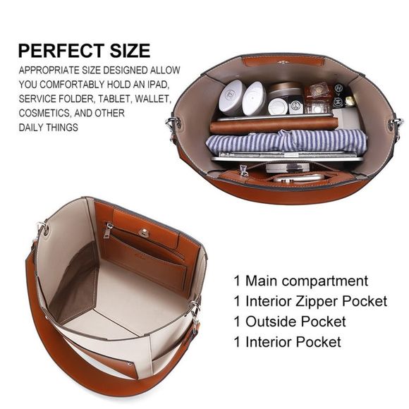 Elegant Two-Tone Shoulder Bag - Picture 7 of 13